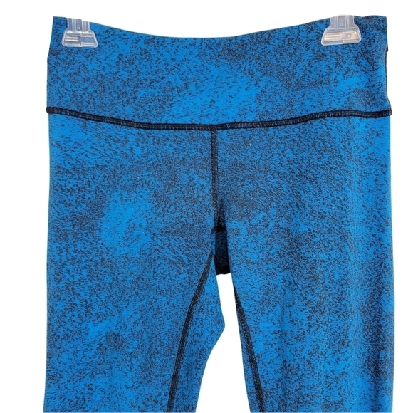 Lululemon Luon Spray Jacquard Shocking Blue Black High Times Pant W5AAKS - Picture 3 of 7